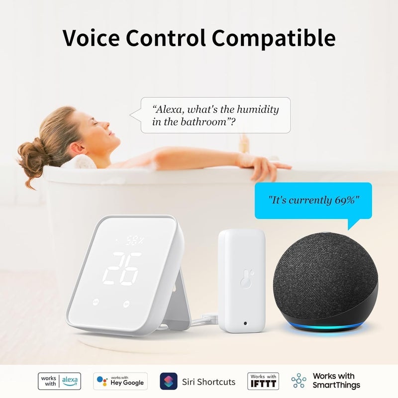 SwitchBot Wi-Fi Humidity Sensor 4 Pack with Hub 2 (Matter Enabled), IP65 Indoor Outdoor Thermometer Wireless, Humidity/Temperature/Dewpoint/VPD Sensor with Smart Alerts, Compatible with Alexa - Image 5